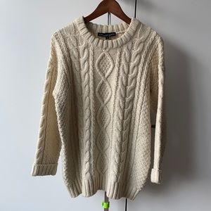 Topshop cream cable sweater